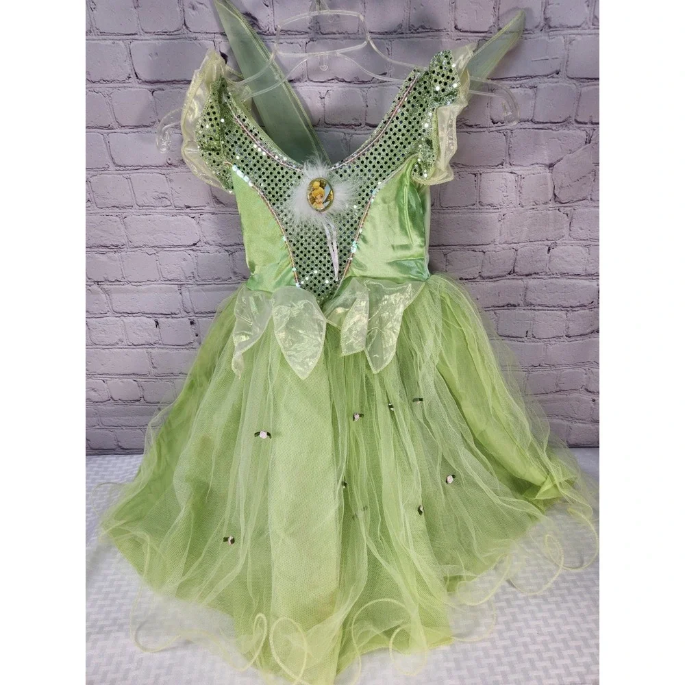 Tinkerbell Princess Tinker Bell Fairy Pixie Fancy Dress Halloween Child Costume